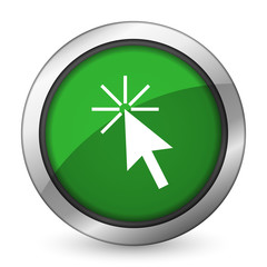 click here green icon