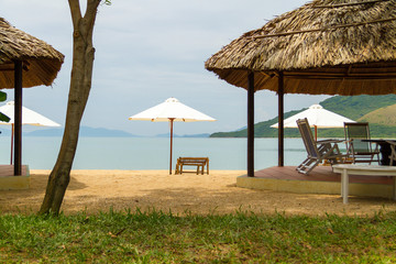 a secluded beach on the island