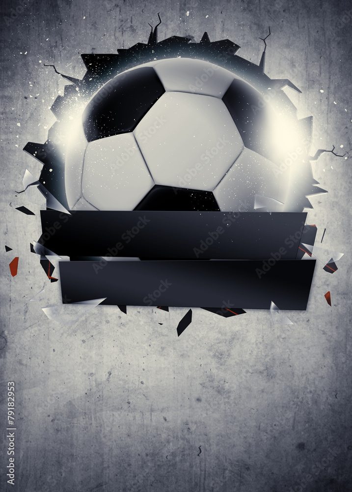 Wall mural Soccer or football background