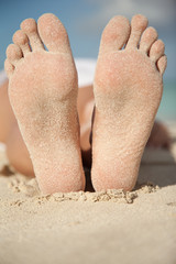 sandy feet