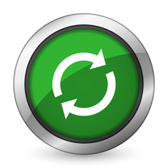 reload green icon refresh sign