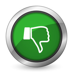 dislike green icon thumb down sign