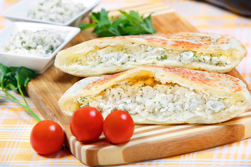 Sandwich with eggplant paste