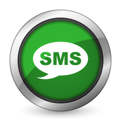sms green icon message sign