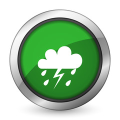 storm green icon waether forecast sign