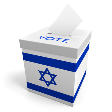Israel election ballot box for collecting votes