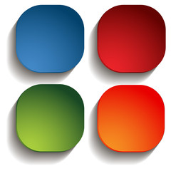 Rounded Button Icon Set