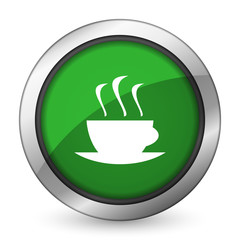 espresso green icon hot cup of caffee sign