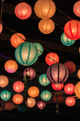 Chinese lanterns season in the traditional celebration