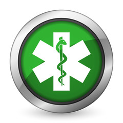 emergency green icon hospital sign