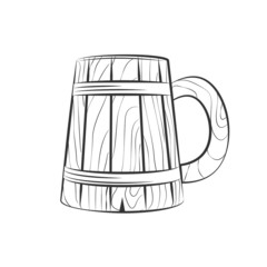 wooden beer cup