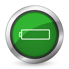 battery green icon charging symbol power sign