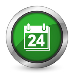 calendar green icon organizer sign agenda symbol