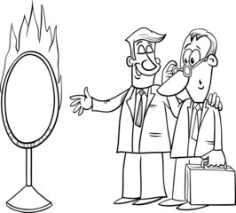 jumping through hoops cartoon © Igor Zakowski