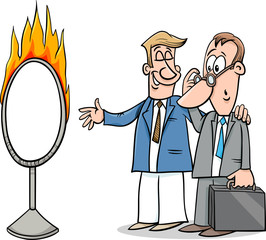 jumping through hoops cartoon © Igor Zakowski