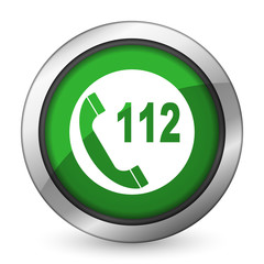 emergency call green icon 112 call sign