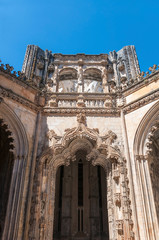 Fototapeta na wymiar Portal of The Unfinished Chapels in Batalha Monastery