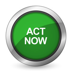 act now green icon