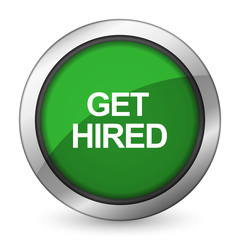 get hired green icon