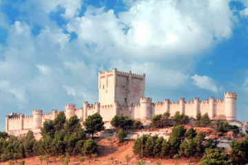 Fototapeta na wymiar Castle of Penafiel, Valladolid, Spain