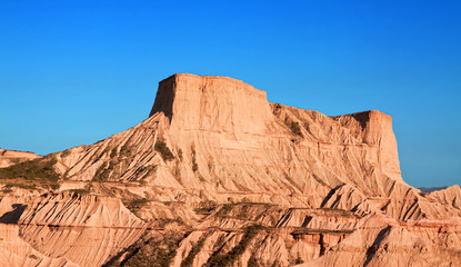Fototapeta premium Mountain Castildetierra in Bardenas Reales Nature Park, Navarra,