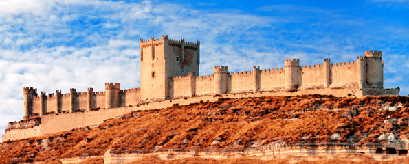 Castle of Penafiel, Valladolid, Spain - obrazy, fototapety, plakaty