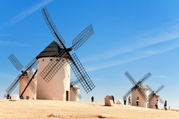 windmills in Сampo de Criptana, La Mancha, Spain © Mik Man