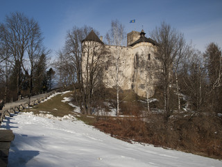 NIEDZICA, POLAND 2015 February 21: Niedzica Castle at Czorsztyn