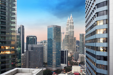 Toits de la ville de Kuala Lumpur