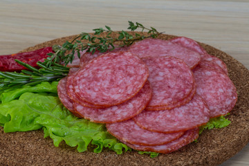 Sliced salami