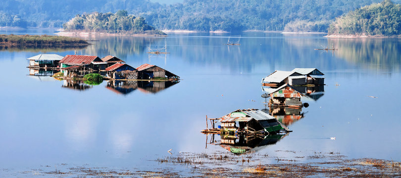 House On Lake Vajiralongkorn, Province Kanchanaburi, Thailand