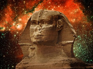 Sphinx and small Magellanic Cloud (Elements of this image furnis