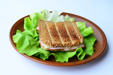 Integral toast, ham and cheese sandwich 1