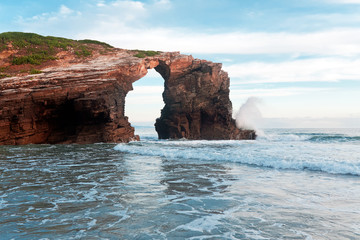 Fototapeta premium Beach of cathedrals, Galicia, Spain