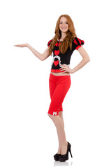 Woman isolated on the white background