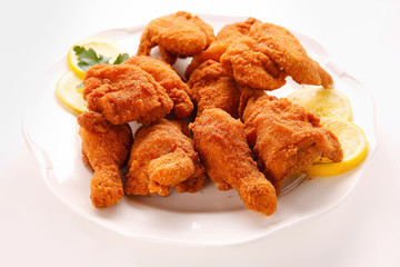 Deep fried chicken wings