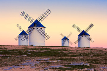 windmill in Campo de Criptana, La Mancha, Spain