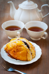 Afternoon tea with bun