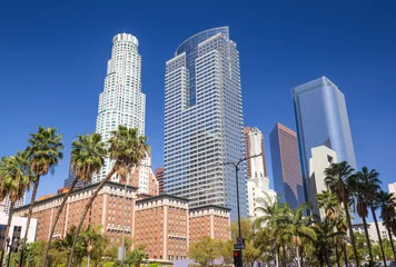 Foto op Aluminium Los Angeles Pershing Square-gebouwen © blvdone