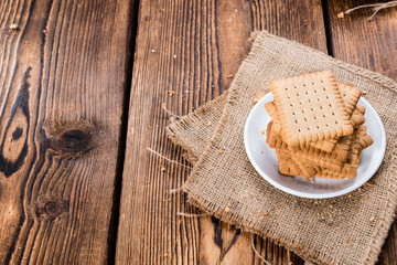 Butter Biscuits on wood