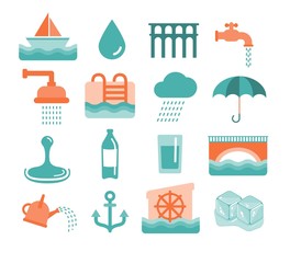 vector water icons
