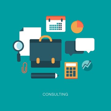 modern vector consulting concept illustration