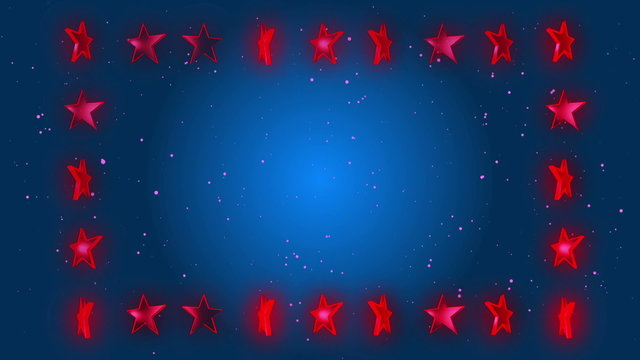 abstract loop motion background, frame stars