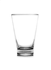 Empty glass isolated on white background.