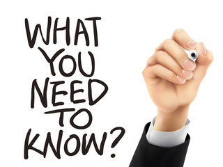 What you need to know written by 3d hand