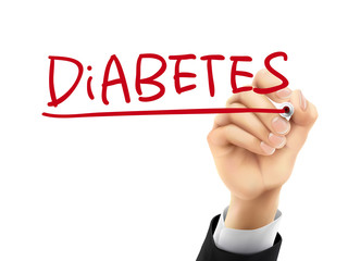 diabetes written by 3d hand