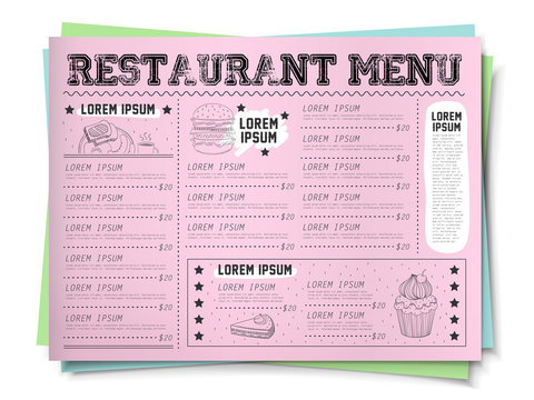 attractive restaurant menu design
