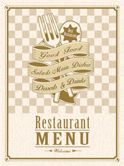 retro restaurant menu design