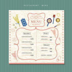 lovely restaurant menu design