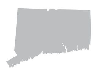 grey map of Connecticut